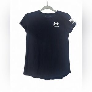 Under Armour Boys Freedom Flag T-Shirt Youth Large Black